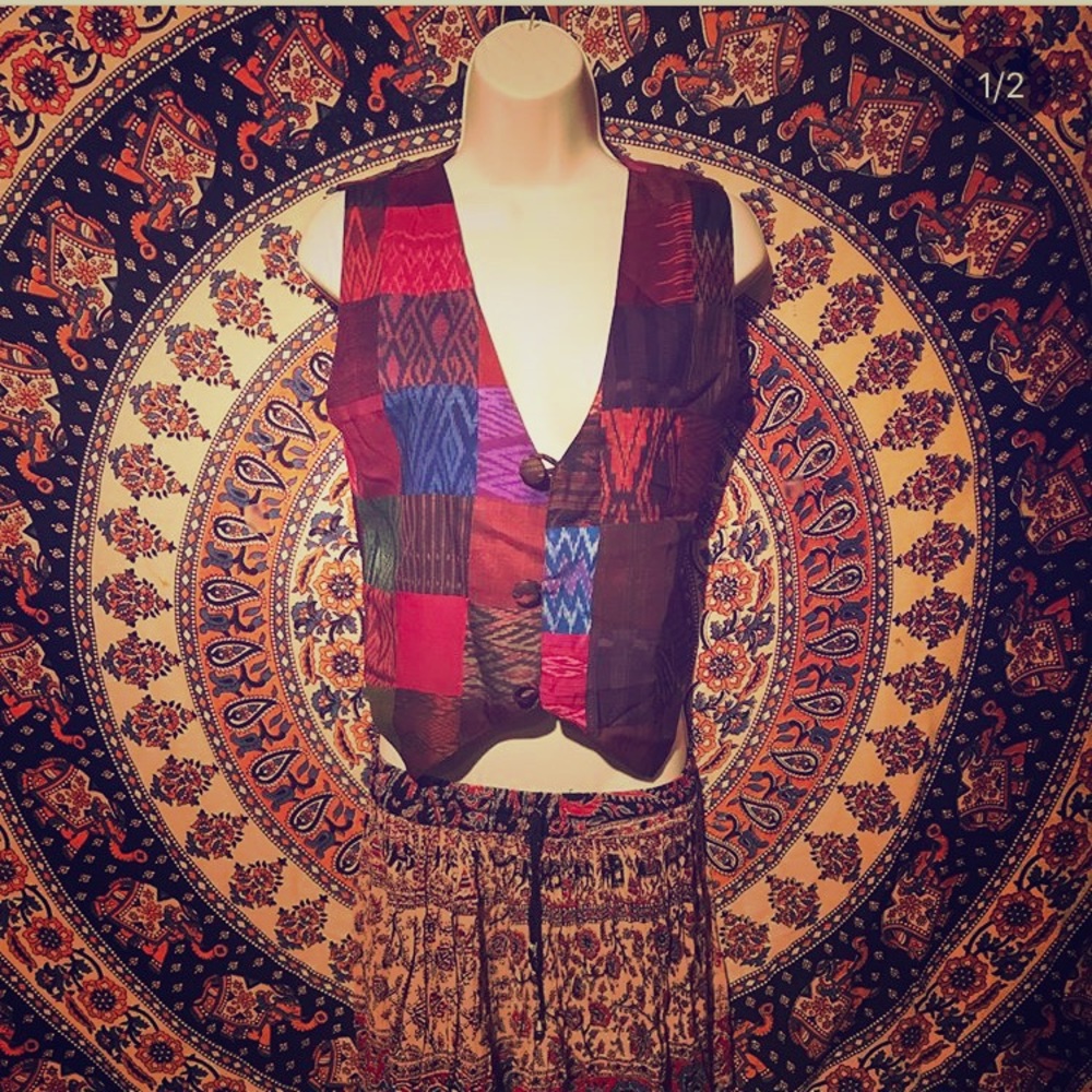 Boho patchwork Aladdin vest